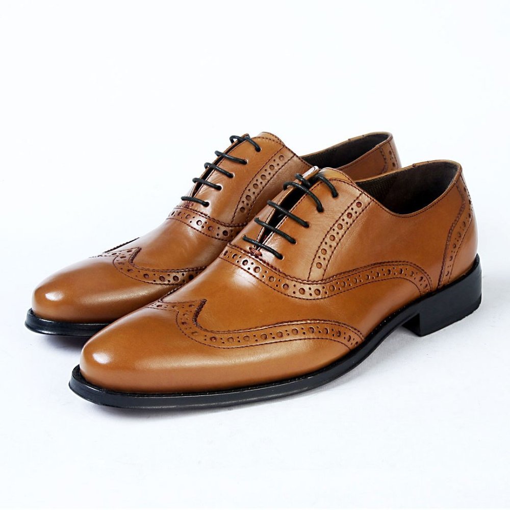 Men's casual heavy color leather shoes